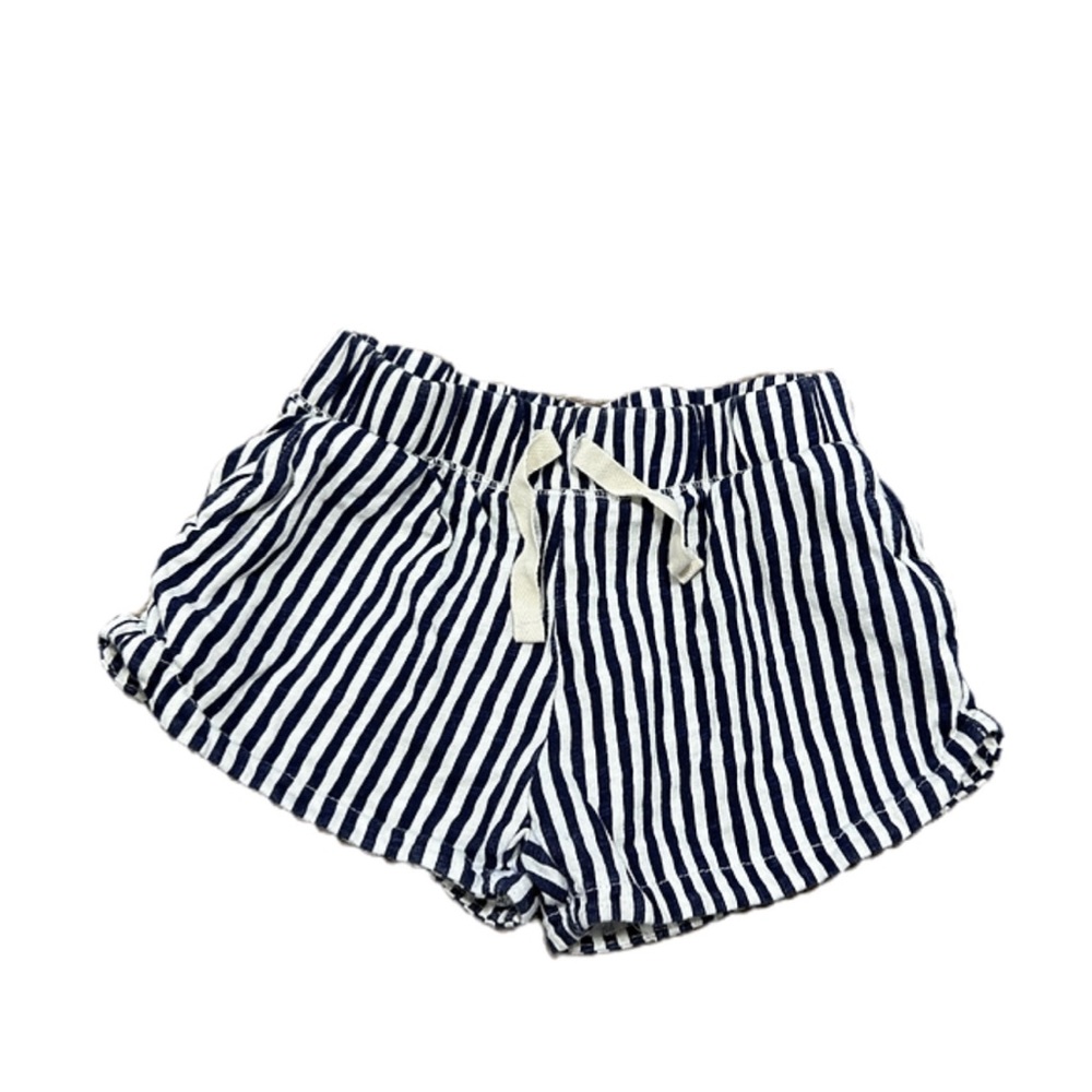 Zara Navy Striped Shorts